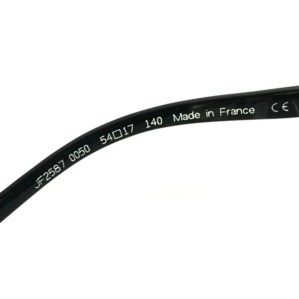 J.F. Rey Eyeglasses Frames JF2587 0050 Matte Black Orange Half Rim 54-17-140